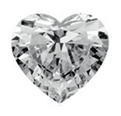 Heart shaped loose diamond picture